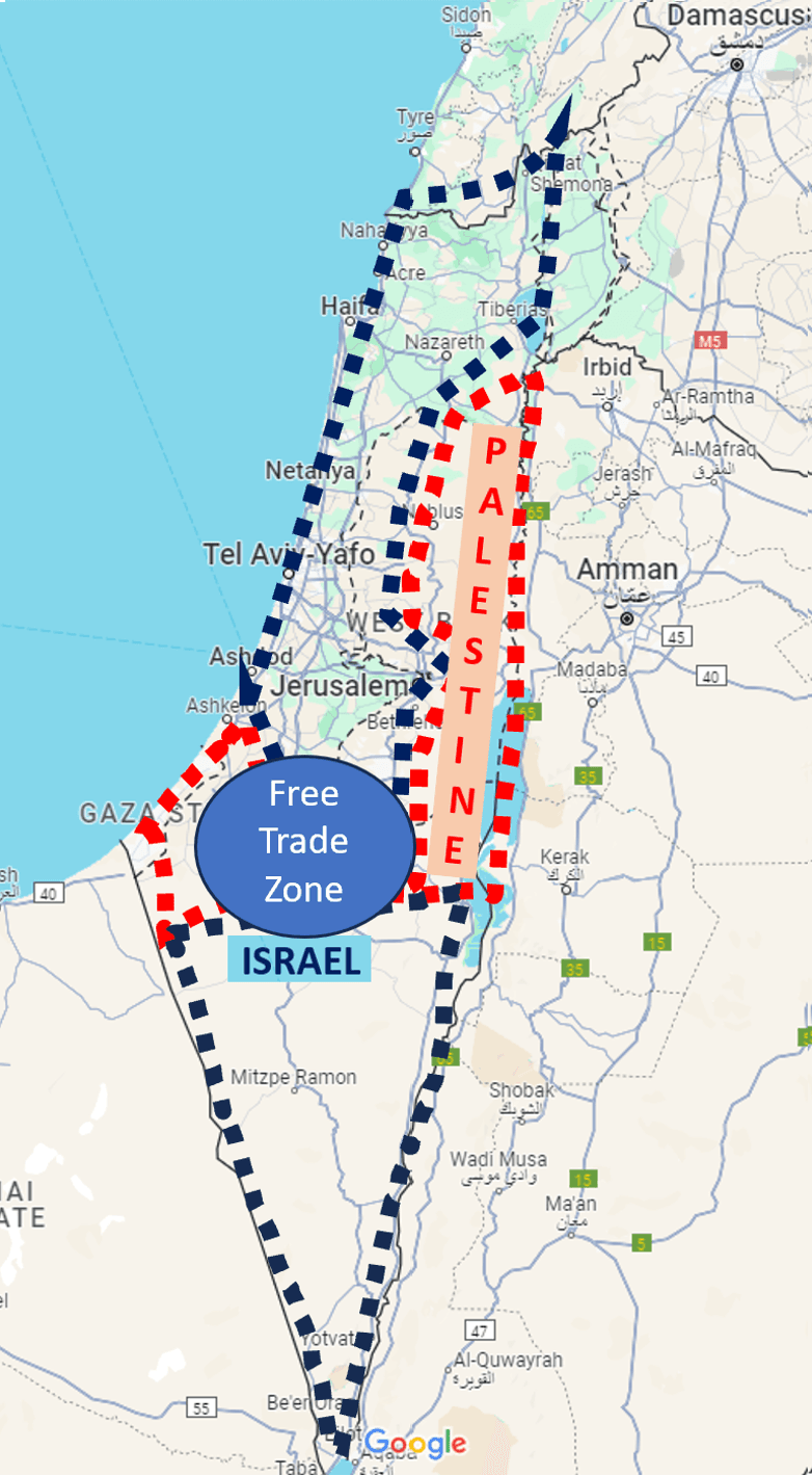 Israel – Palestine Peace Plan Map